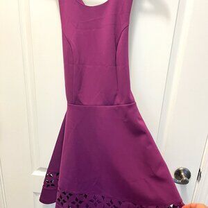 Goldray Purple Cross Back Mini Dress